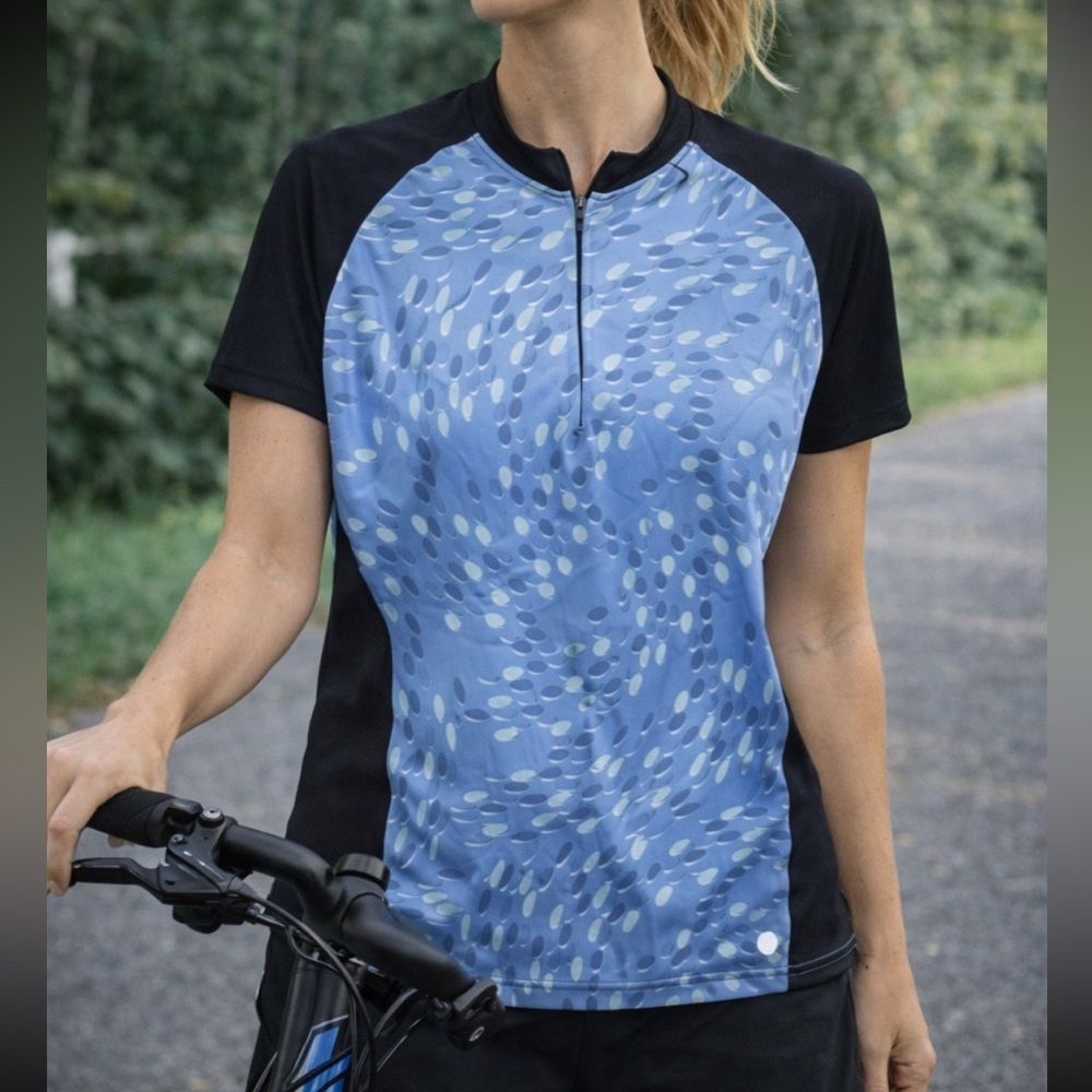 EUC WOMENS LARGE PEARL IZUMI QUARTER ZIP TOP